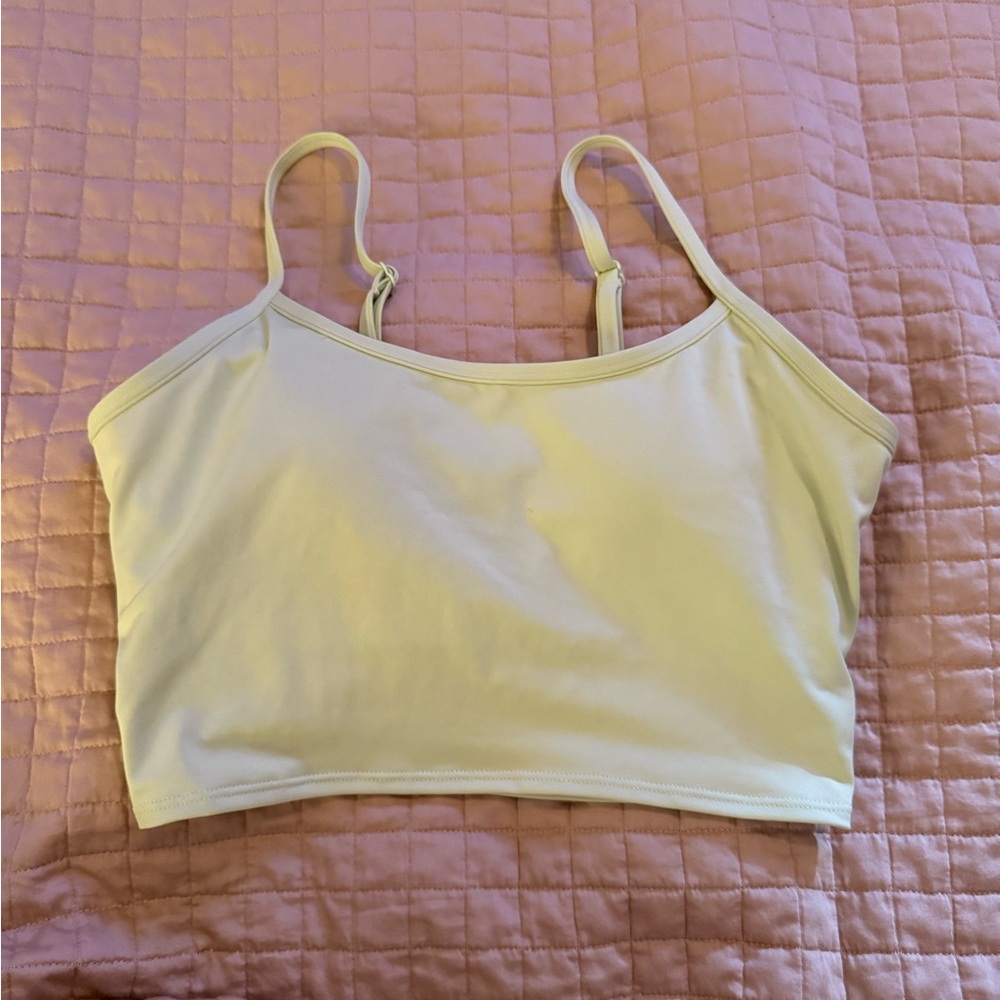Green  Crop Top with Spaghetti Straps